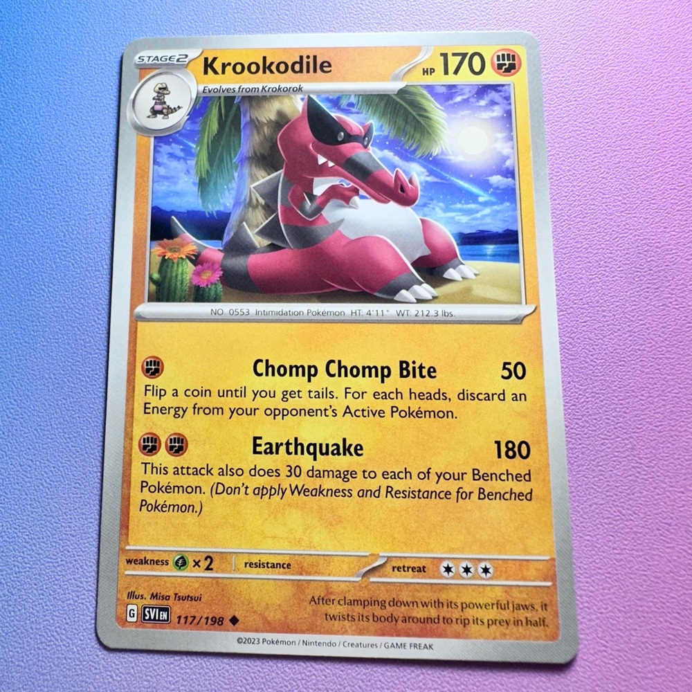 krookodile - 117/198 (uncommon) — pokemon: scarlet & violet base set